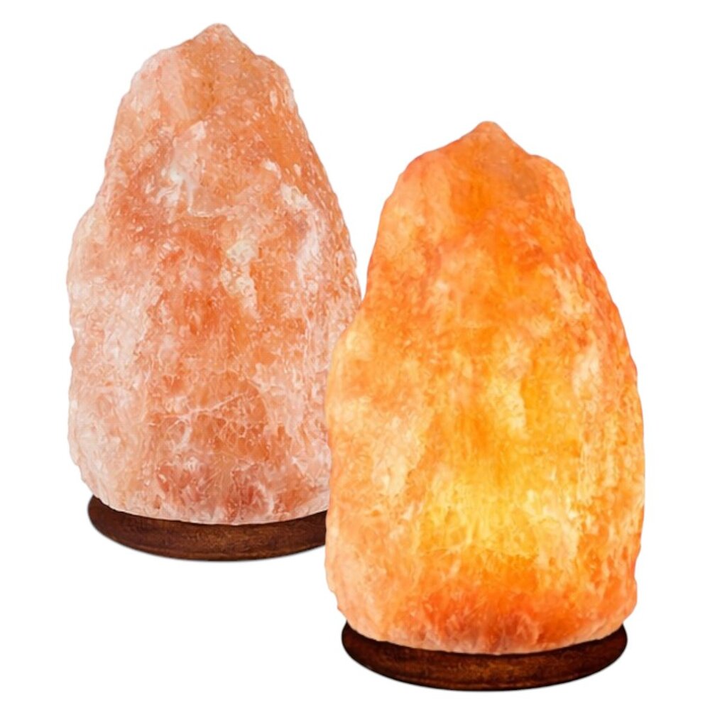 Wholesale Himalayan Salt Lamps | 2-Pack Natural Orange Dimmable Crystal Lamps